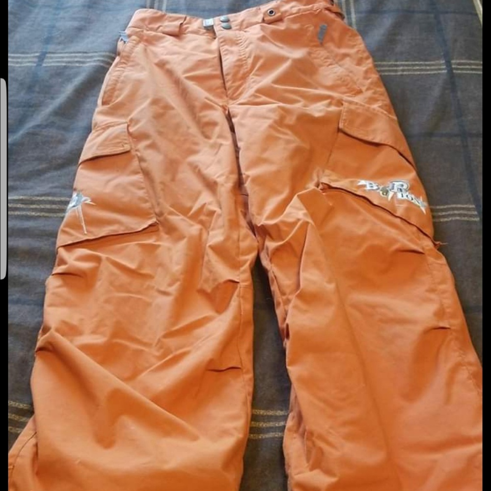 Kid's Size Large Orange Burton Board Pants
